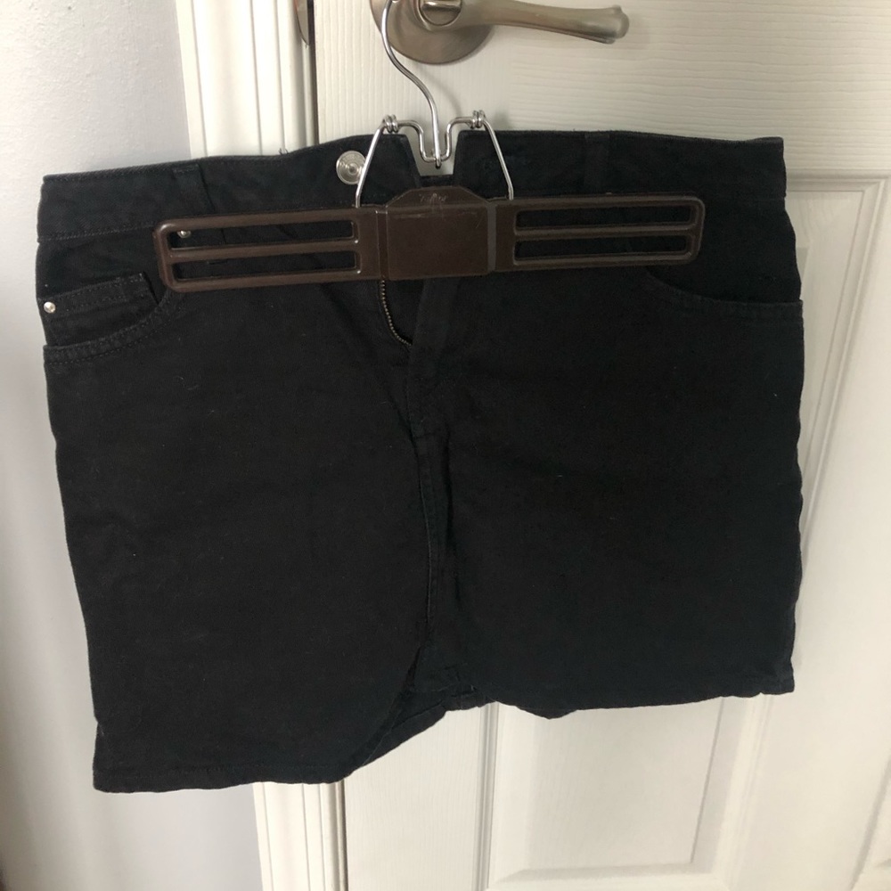 H&M black jean skirt